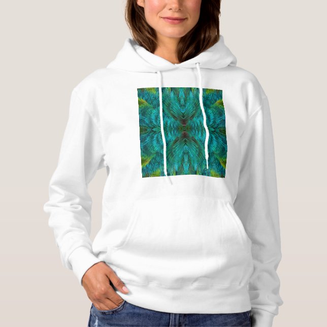 Sudadera Diseño de pluma caleidoscopio (Anverso)