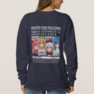 Sudadera Diseño de Póster de Equipo de Anime "Desata tu Ver