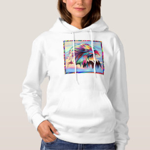 Sudadera Diseño de Prismático Geométrico de Águila Calva-80