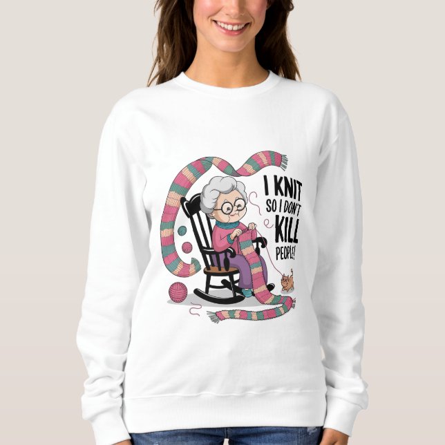 Sudadera Diseño de punto de nieta divertida (Anverso)