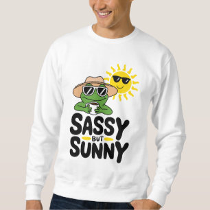 Sudadera Diseño de rana fresca pero soleada - Gracioso café