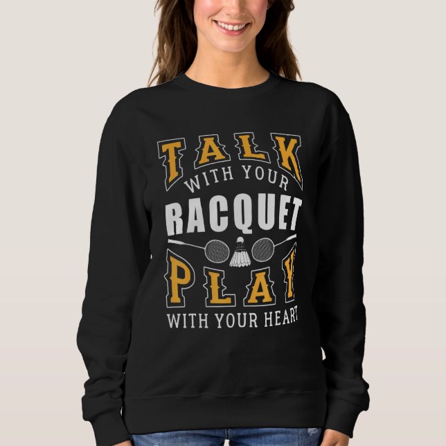 Sudadera Diseño de Raquet Badminton para jugador (Anverso)