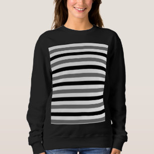 Sudadera Diseño de rayas blancas y negras Ahs