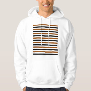 Sudadera Diseño de rayas marrones negras y blancas