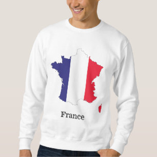 Sudadera Diseño de recuerdo con la bandera de Francia en el