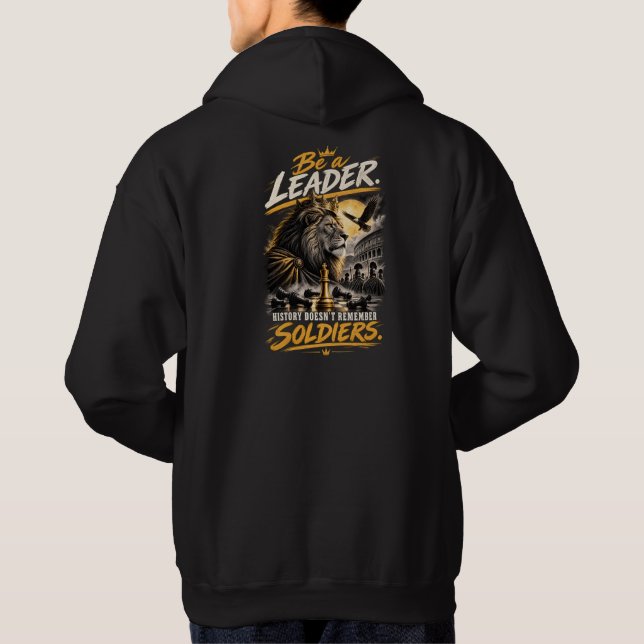 Sudadera Diseño de Rey de Ajedrez León Coronado Líder (Reverso)