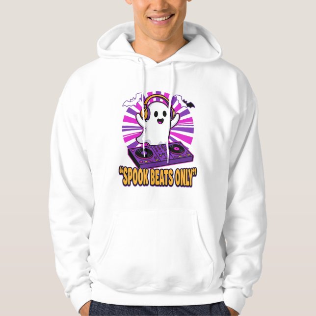 Sudadera Diseño de ritmos de Halloween de DJ fantasma espel (Anverso)