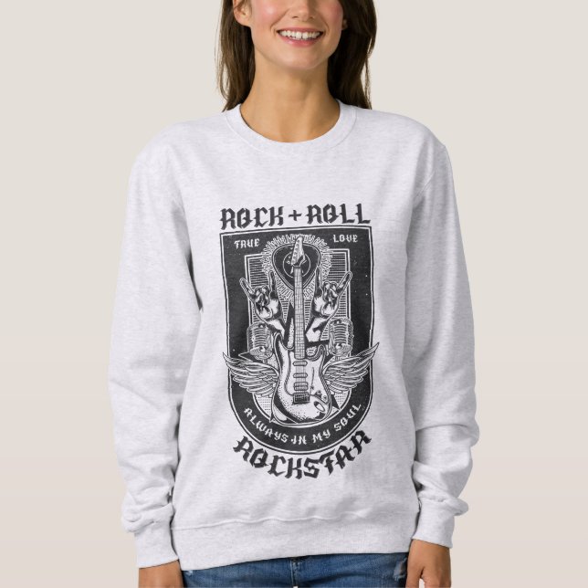 Sudadera Diseño de rock de guitarra (Anverso)