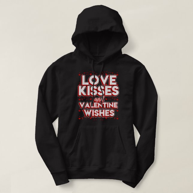 Sudadera Diseño de San Valentín - Besos de amor y San Valen (Diseño del anverso)