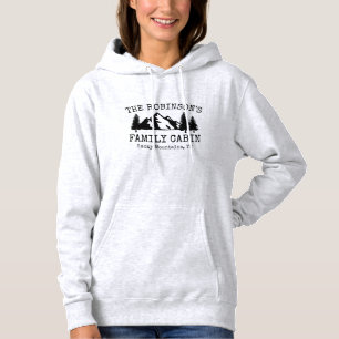 Sudadera Diseño de silueta de árboles de la casa familiar