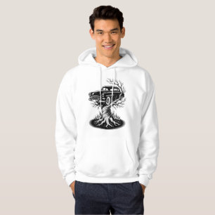 Sudadera Diseño de tatuaje de árbol de coche vintage