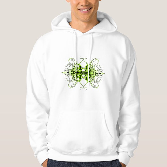 Sudadera Diseño de tatuaje tribal Personalizado verde (Anverso)
