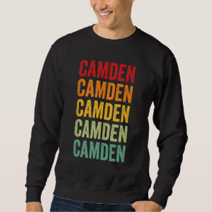 Sudadera Diseño de texto arcoíris del condado de Camden Mis
