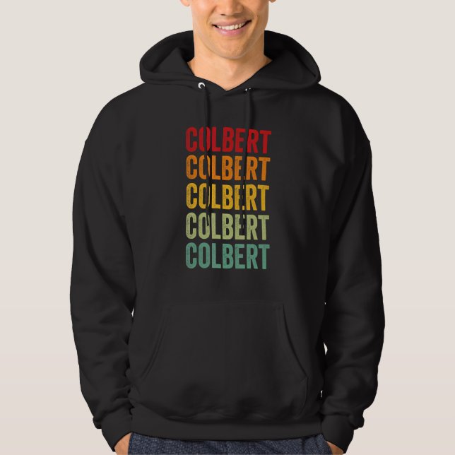 Sudadera Diseño de texto arcoíris del condado de Colbert Al (Anverso)