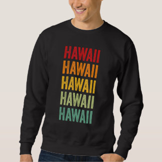 Sudadera Diseño de texto arcoíris del condado de Hawái Hawá