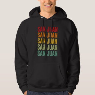 Sudadera Diseño de texto arcoíris del condado de San Juan P