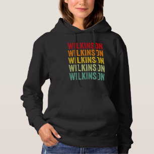 Sudadera Diseño de texto arcoíris del condado de Wilkinson