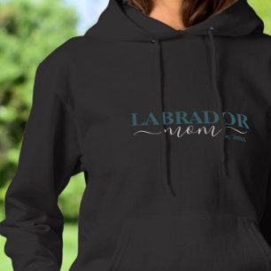 Sudadera Diseño de texto azul para mamá de Labrador