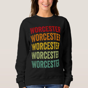 Sudadera Diseño de texto de arcoíris del condado de Worcest