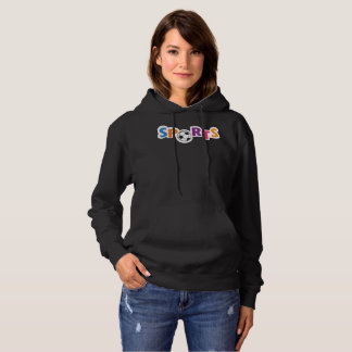 Sudadera Diseño de texto deportivo colorido con un balón de