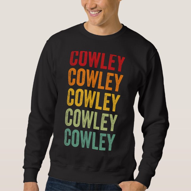 Sudadera Diseño de texto en arcoiris del condado de Cowley  (Anverso)