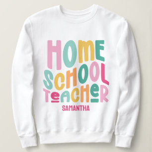 Sudadera Diseño de tipografía colorida para maestro de educ