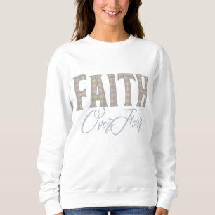 Sudadera Diseño de tipografía cristiana Fe sobre Miedo