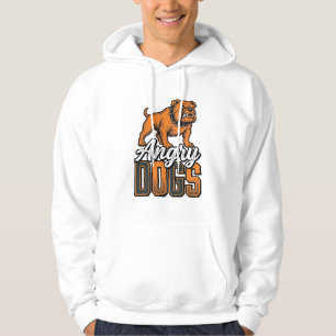 Sudadera Diseño de tipografía de bulldog vintage Angry Dogs