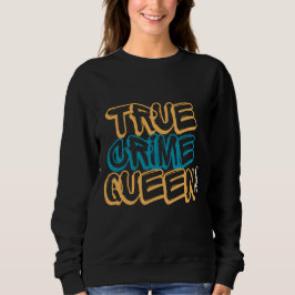 Sudadera Diseño de tipografía neón retro Reina del crimen r
