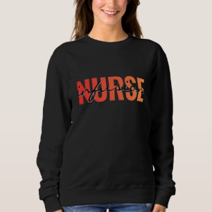 Sudadera Diseño de tipografía para enfermera viajera