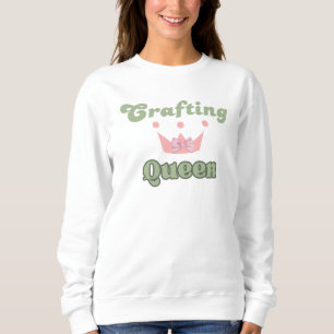 Sudadera Diseño de tipografía Reina de la manualidad