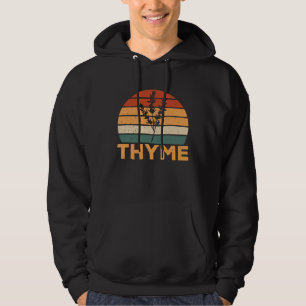 Sudadera Diseño de Tomillo Retro Amantes de la Jardinería H