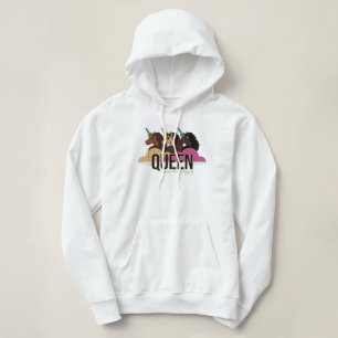 Sudadera Diseño de trío de reina Afro Unicornio