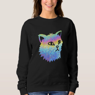 Sudadera Diseño de un gato de vinagre de hippie para gato a