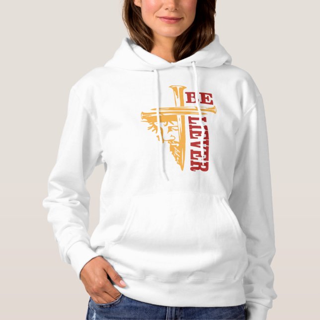 Sudadera Diseño de uñas de cruz de Jesús – Cristiano podero (Anverso)