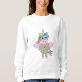 Sudadera Diseño de unicornio arco iris