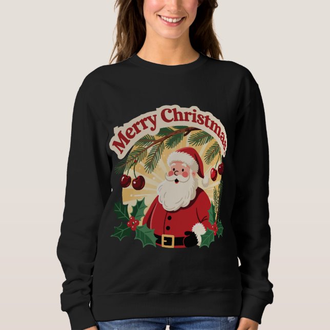 Sudadera Diseño de vacaciones de Navidad alegre (Anverso)