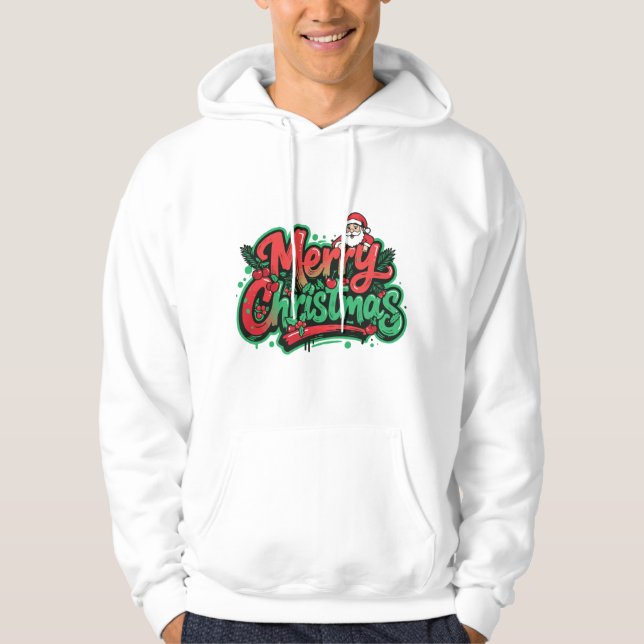 Sudadera Diseño de vacaciones de Navidad feliz (Anverso)