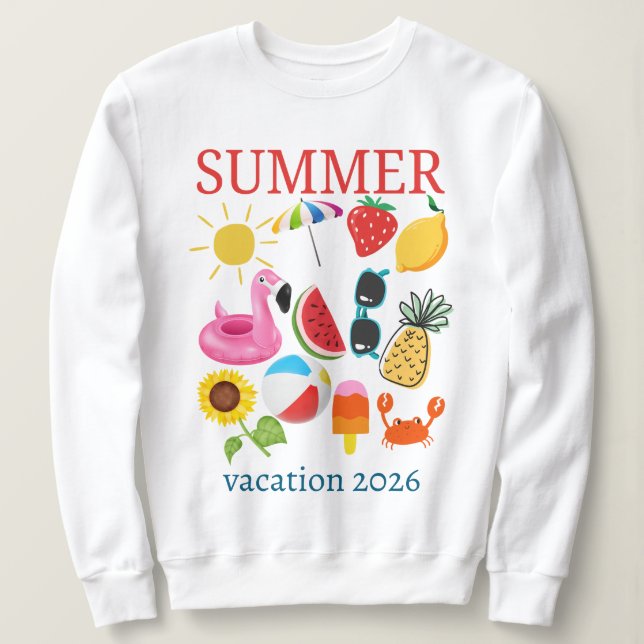 Sudadera diseño de vacaciones de verano personalizadas  (Anverso del diseño)