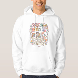 Sudadera Diseño de vector adorable de unicornios de paz y a