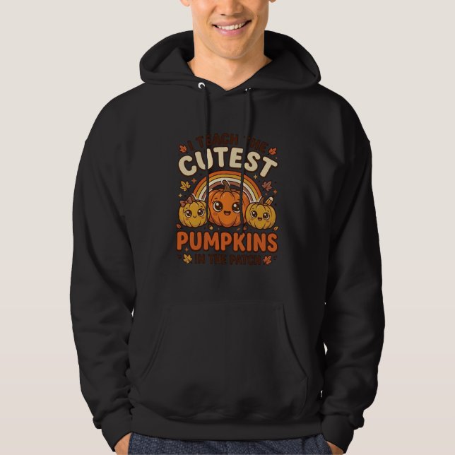 Sudadera Diseño de vector de aula de otoño de calabaza de p (Anverso)