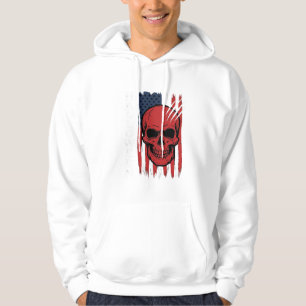 Sudadera Diseño de vector de bandera de cráneo de Halloween