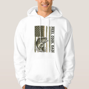 Sudadera Diseño de vector de bandera de pesca de lubina gen