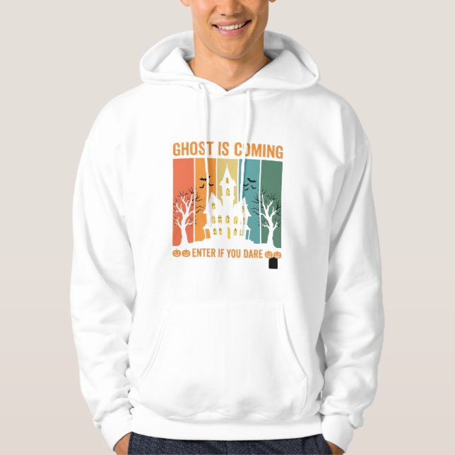 Sudadera Diseño de vector de casa embrujada de fantasmas de (Anverso)