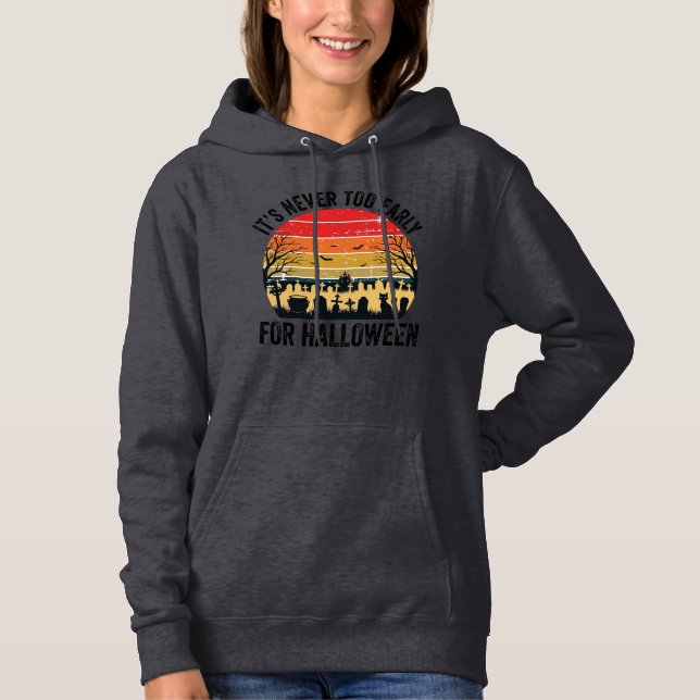 Sudadera Diseño de vector de gato de cementerio de puesta d (Anverso)