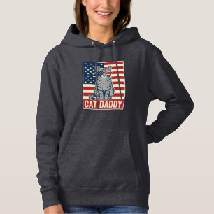 Sudadera Diseño de vector de gato patriótico Cat Daddy_1