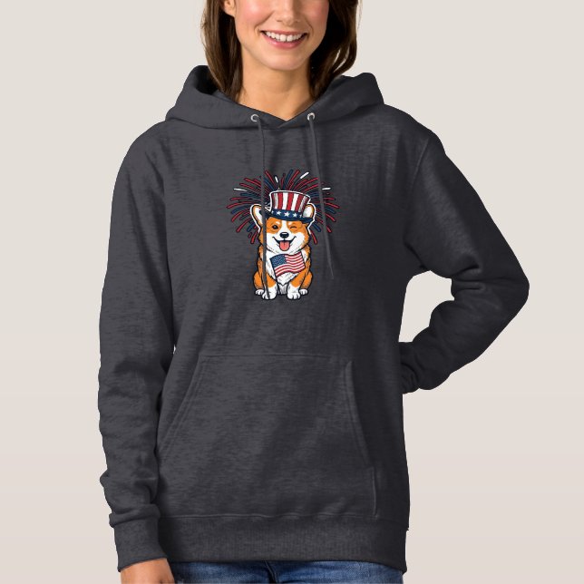 Sudadera Diseño de vector de perro de fuegos artificiales C (Anverso)
