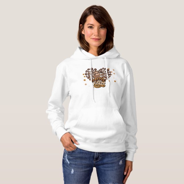 Sudadera Diseño de Vibraciones de Café (Anverso completo)
