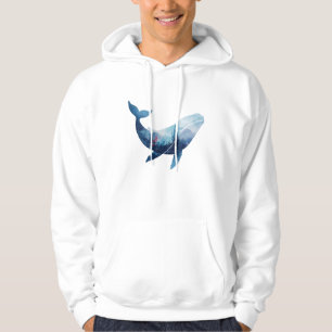 Sudadera Diseño de vida marina de ballena elegante