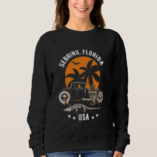 Sudadera Diseño del cocodrilo del hotelero para el atardece